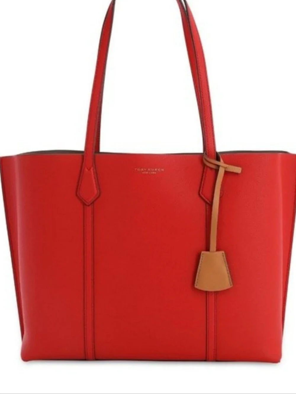 Tory Burch Perry Triple-Compartment Tote in Brilliant Red